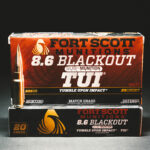 Fort Scott 8.6 BLACKOUT 285 GR Match TUI - 20 Round Box (LOW SHIPPING, NO TAX OUTSIDE AZ)