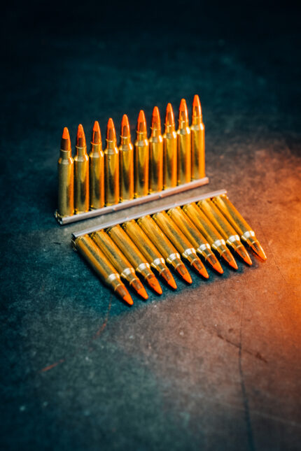 Mixed Manufacturer 5.56/.223 64 GR M856 High Vis Tracer Round (Lake City Projectiles) - 60 Rounds (6 Stripper Clips)