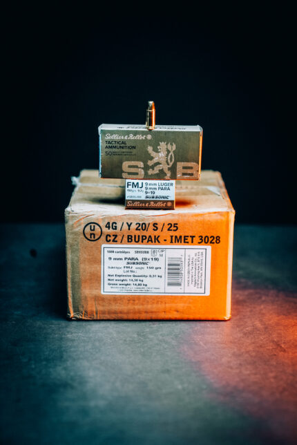 Sellier & Bellot Subsonic 9MM 150 GR FMJ - (No Tax Outside Az)