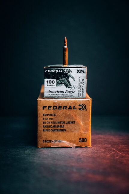 Federal Lake City Military XM193 5.56 55 GR – 500 Round Case (No Tax Outside Az)