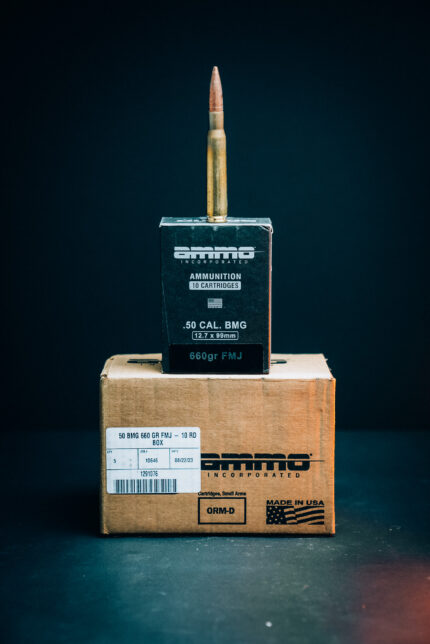 Ammo INC. 50 BMG 660 GR FMJ - 50 Round Case