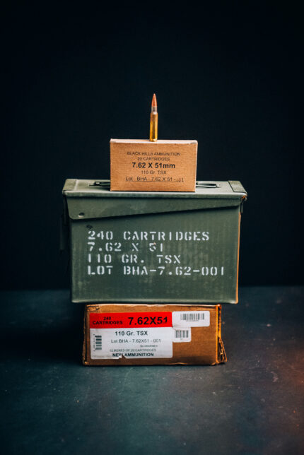 Black Hills Military 7.62x51 110 GR TSX - 240 Round Can (No Tax Outside Az)