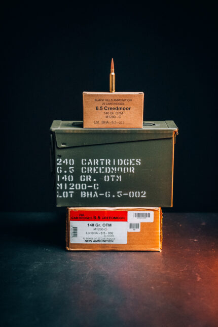 Black Hills Military 6.5 Creedmoor 140 GR OTM M1200 - 240 Round Can (No Tax Outside Az)