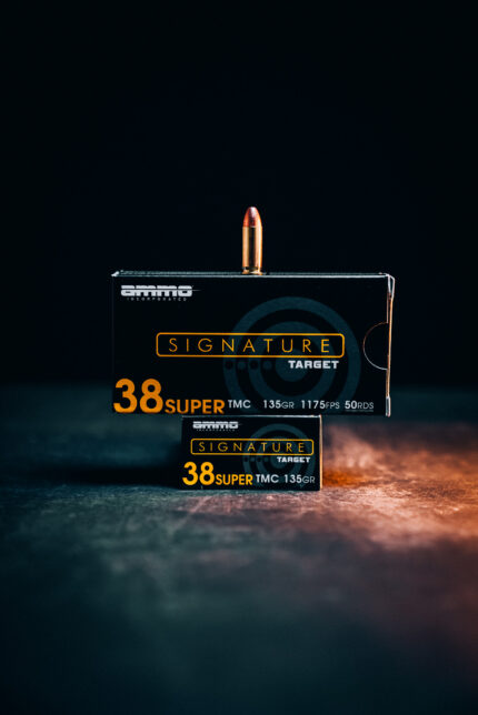 Ammo Inc. 38 Super 135 GR Signature TMC – 50 Round Box (No Tax Outside AZ)