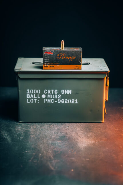 PMC M882 9MM 124 GR FMJ Military Spec – 1000 Round M2A1 50 Cal Can (No Tax Outside Az)