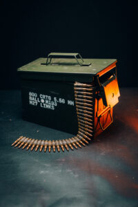 PMC Linked 5.56 55 Grain M27 Links for sale – bulk linked 5.56 NATO ammunition.