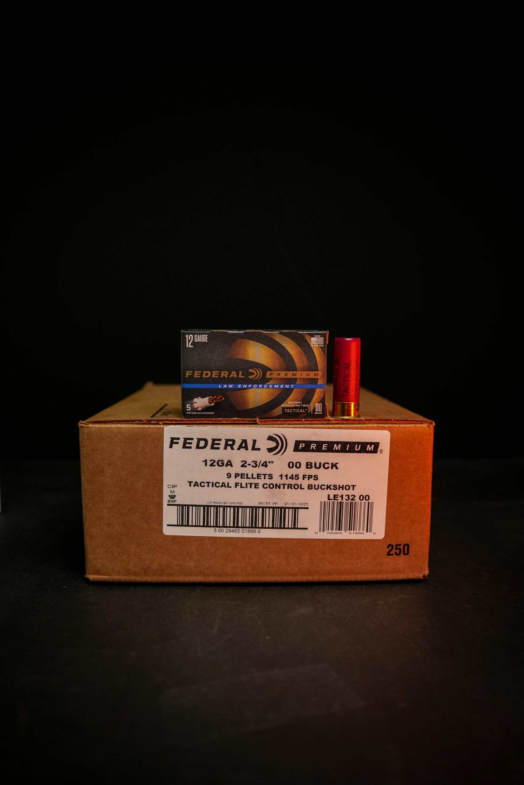 Federal Law Enforcement 12 GA 00-Buck 9 Pellet 2 3:4 - Case