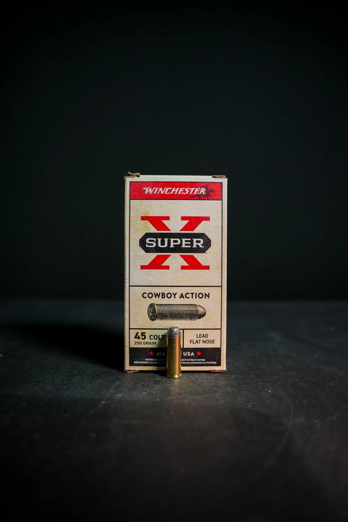 Winchester 45 Colt 250 GR Cowboy Action Lead Flat Nose 50 Round Box - USA45CB Winchester 45 Colt 250 GR Cowboy Action Lead Flat Nose 50 Round Box - USA45CB - Image 1