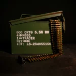 linked 5.56 m855 m856 4 to 1 tracer 800 round ammo can