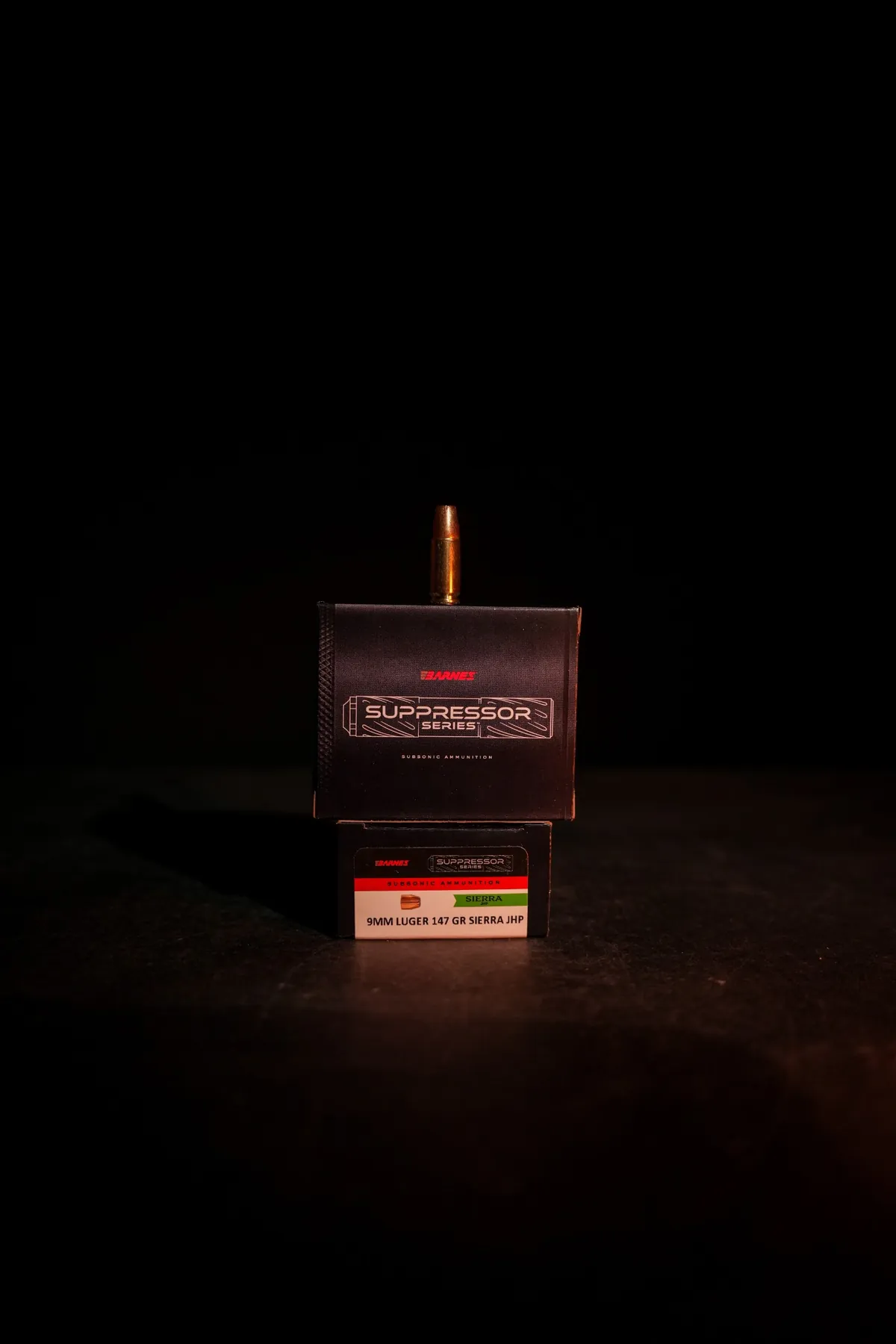 barnes-suppressor-series-9mm-subsonic-147gr-sierra-jhp-20rd-box Barnes Suppressor Series 9MM Subsonic 147 GR Sierra JHP - 32530 - Image 1