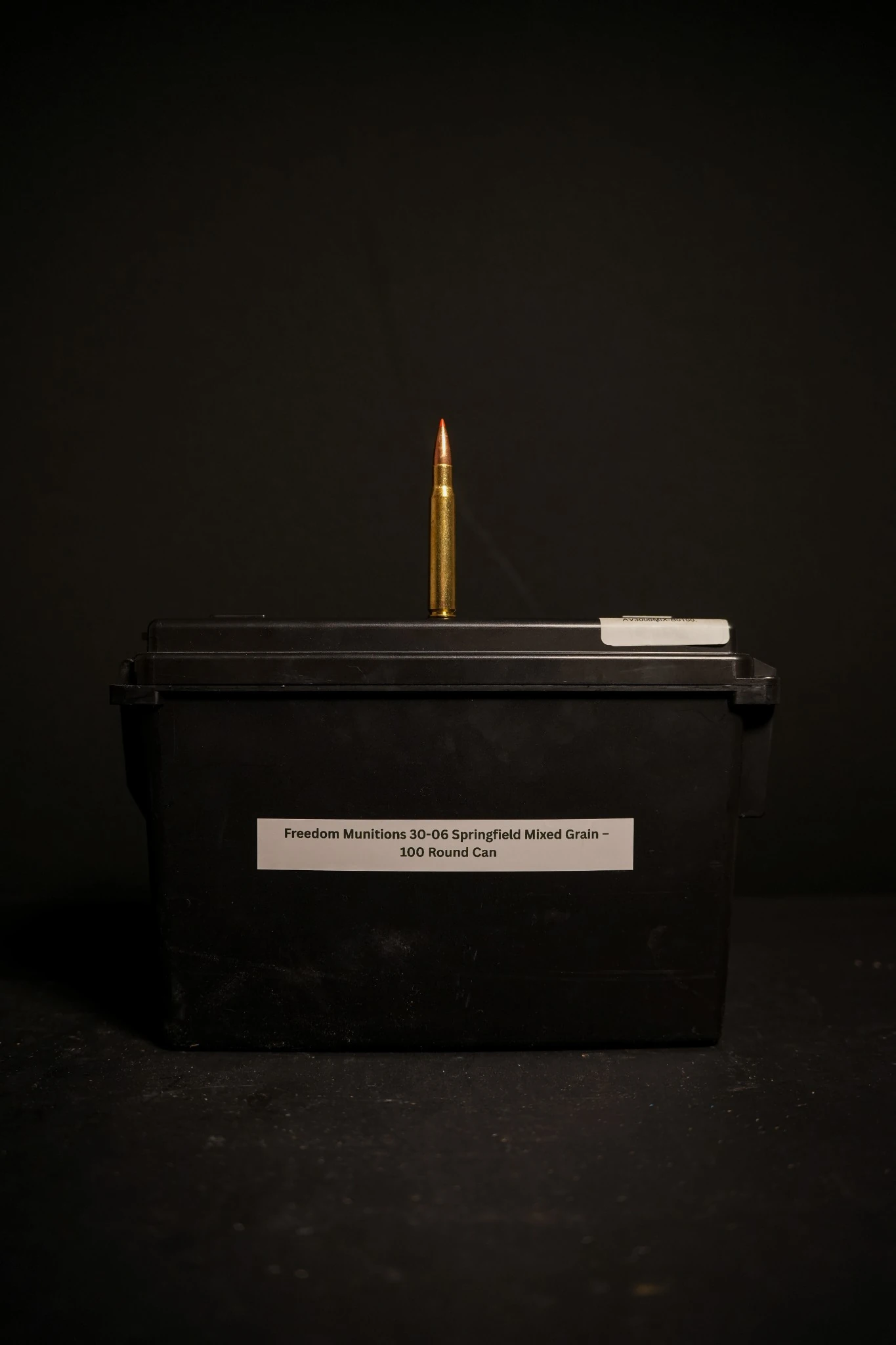 30-06 100 RD Can Freedom Munitions 30-06 Springfield Mixed Grain – 100 Round Can - Image 1