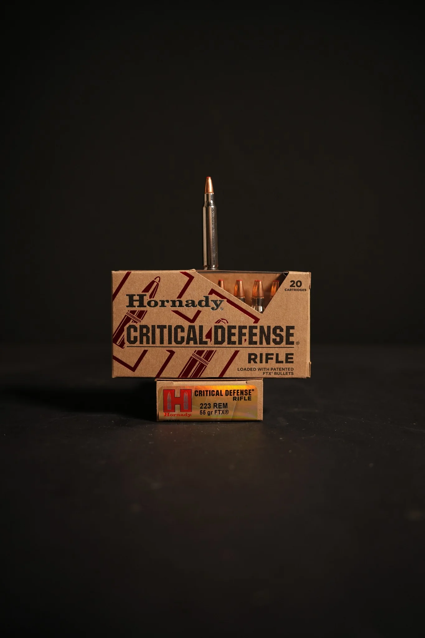 Hornady Critical Defense .223 55 GR FTX 20 Round Box – 80260 Hornady Critical Defense .223 55 GR FTX 20 Round Box - 80270 - Image 1